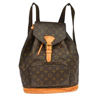 Louis Vuitton Vintage Montsouris Monogram Canvas Brown Canvas Backpack Bag (Pre-Owned)