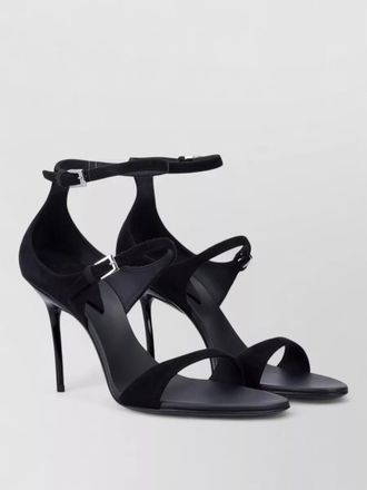Alaia drop strap sandals suede heel 90