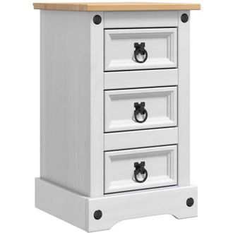 vidaXL Mesita De Noche 35 X 32,5 X 58 Cm Madera De Pino Macizo Vidaxl