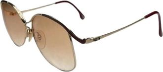 Saint Laurent Pre-owned Accessories, female, Orange, Size: ONE SIZE Pre-owned Metal Sunglasses