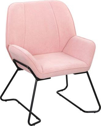 HOMCOM Butaca de sal&oacute;n 70x67.5x87 cm rosa