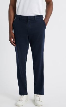 Nordstrom Linen Blend Flat Front Pants in Navy Sapphire - Black at Nordstrom, Size 32