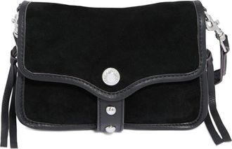 Aim&eacute;e Mini Great Escape Suede Crossbody Bag in Black Suede at Nordstrom