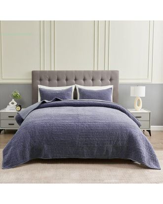 Melange Home M&eacute;lange Home Tamara Cotton Velvet Quilt Set