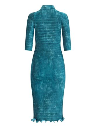 Fendi Abito midi plissettato - Blu