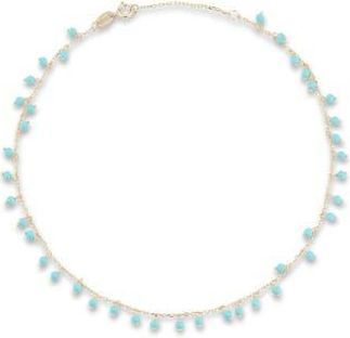 Ember Fine Jewelry Turquoise Anklet in Gold at Nordstrom Rack