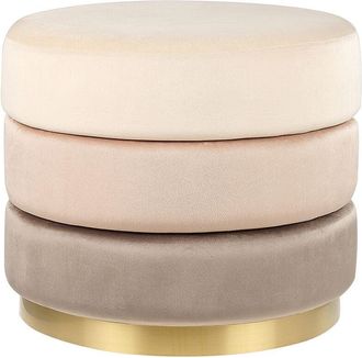 Beliani Pouffe LOUIN Velvet Beige