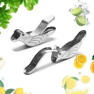 OEM Exprimidor De Limones Con Forma P&aacute;jaro, Exprimidor Manual C&iacute;tricos Acero Inoxidable, Naranjas, Prensa Fruta Manual Boquilla Verter (2 Unidades)