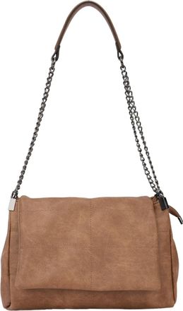 Generic Retro Flip Top Womens Crossbody Bag | Chain Strap Ladies Shoulder Handbag ZL-2411 (Mud)