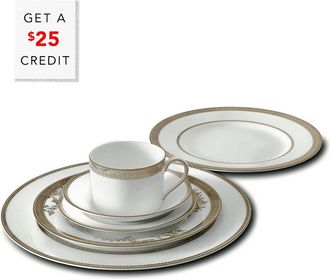 Wedgwood Vera Wang For Wedgwood 5Pc Lace Gold Place Setting With $25 Credit