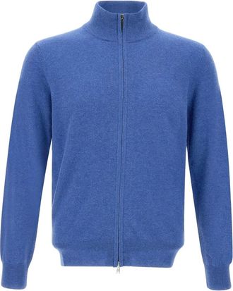 KANGRA Maglione in lana con zip - Blu