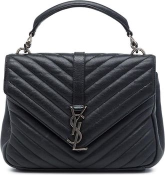 Saint Laurent Pre-owned Saint Laurent Medium Chevron Sheepskin Monogram College Satchel Ladies 0LYX33VFXMCSEKE8