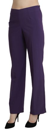 Bencivenga Purple High Waist Straight Dress Trouser Womens Pants