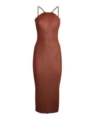 Rick Owens Skorpio Ribbed-Knit Midi Dress Size XS