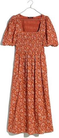 Madewell Lucie Puff Sleeve Midi Dress in Stained Mahogany at Nordstrom Rack, Size 22W