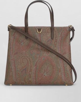 Etro paisley cotton tote bag shoulder strap