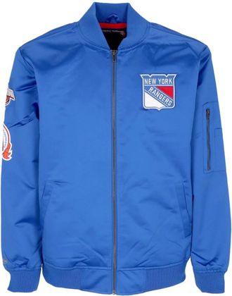 Mitchell & Ness NHL Lichtgewicht Satijnen Bomberjack Blauw - Heren - Bomber jackets - Blauw - L - Satijn - Jassen