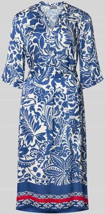 White Label Tunikakleid aus Viskose mit Bindeg&uuml;rtel in Blau, Gr&ouml;&szlig;e 34