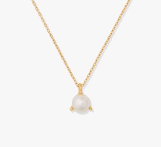 Kate Spade New York Womens Brilliant Statements Tri-Prong Pendant Necklace