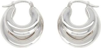 Panconesi Silver Blow Up Huggies Earrings