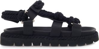 Ex&eacute; Womens Daphne Flat Sandal In Black
