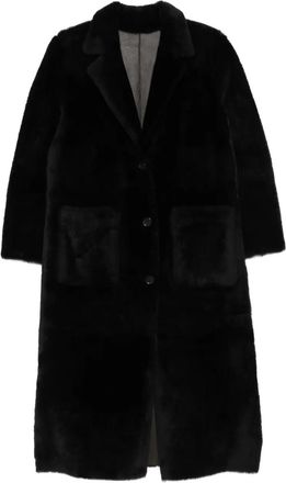 Arma lambskin single-breasted coat - Brown