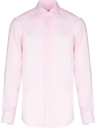 Frescobol Carioca Camicia Antonio in lino - Rosa