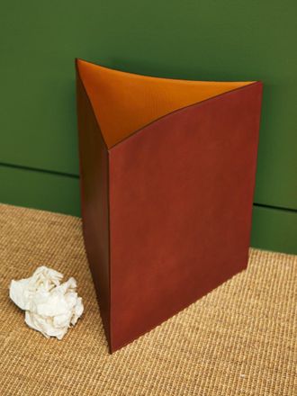 Les Few Leather Triangular Bin