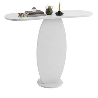 Dmora Consola Ramacca, Color Encimera Blanca, 100x30x81h Cm Blanco