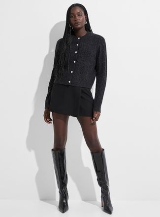 Icone Womens Thick crepe plain skort