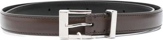 Khaite Leather Square-buckle Belt