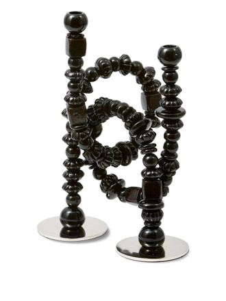 Pols Potten Candle Holder Beads Black