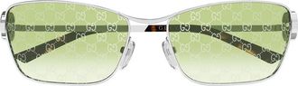 Gucci Sunglasses Gg2045 S 004 Silver/Green Woman