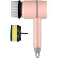 OEM Cepillo De Limpieza El&eacute;ctrico Nuevo, 3 Cabezales, Limpiador Multifuncional Para Ollas Y Platos, Cocina, Ba&ntilde;o, Ba&ntilde;era, Cristaler&iacute;a, 1 Unidad (rosa) - C