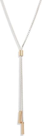 Nordstrom Bar Accent Bolo Y-Necklace in Silver- Gold at Nordstrom