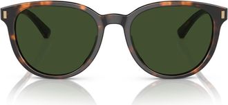 Brooks Brothers 55mm Round Sunglasses in Warm Tort Bio/dark Green at Nordstrom