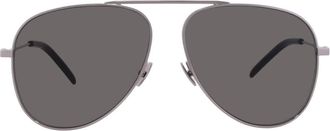 Saint Laurent Grey Pilot Unisex Sunglasses SL 800 002 59