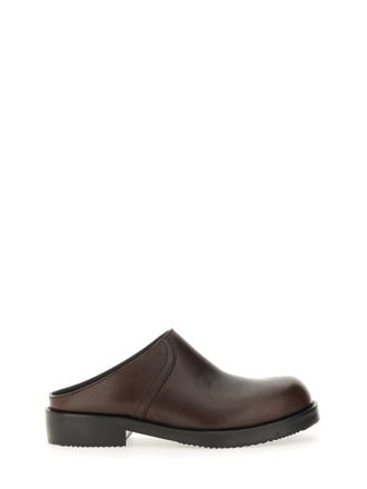 Dries Van Noten Polished Calf Leather Clogs
