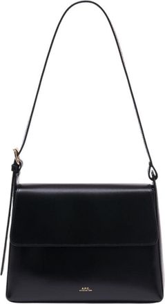A.P.C. Womens Virginie Shoulder Bag Black Cowhide