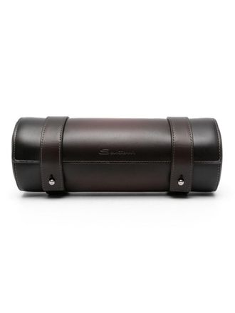 Santoni leather watch box - men - Calf Leather - OS - Brown