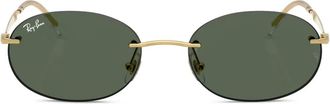 Ray-Ban oval-frame sunglasses - unisex - Metal - 54 - Gold
