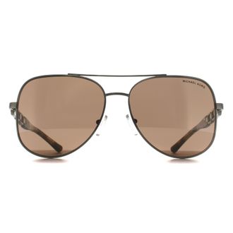 Michael Kors Aviator Womens Light Gold Brown Mirror MK1121 Chianti Metal - One Size