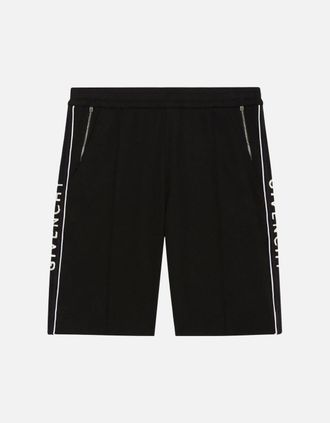 Givenchy Mens Givenchy Classic Fit Branded Side Logo Black Shorts - Size: 37/36/32