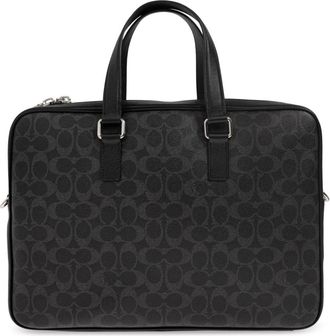 Coach Tassen, Heren, Zwart, ONE Size, Leer, Laptop Bags & Cases