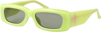 The Attico Mini Marfa Zonnebril - Dames - Zonnebrillen - Groen - 52 MM - Accessoires