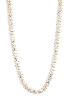 Nordstrom Marquise Cubic Zirconia Eternity Necklace in Clear- Gold at Nordstrom