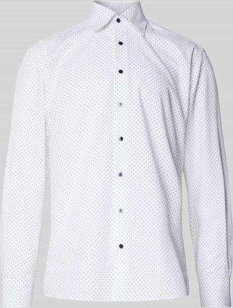 Eterna Regular Fit Freizeithemd aus reiner Baumwolle mit Kentkragen in Weiss, Größe 40