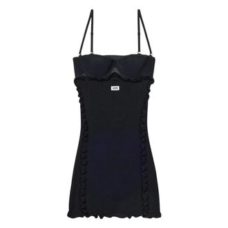 GCDS Gcds - Medusa Gebreide Jurk - Dames - Jurken - Zwart - Maat: S Viscose