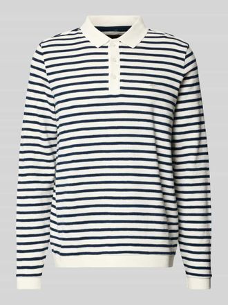 Fynch-Hatton Fynch-Hatton Sweatshirt im Allover-Look mit Polokragen in Offwhite, Gr&ouml;&szlig;e XXXL
