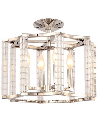 Crystorama 4-Light Carson Semi Flush Mount